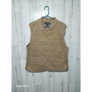 Rio Bravo Men's Large Brown Canvas Cargo Vest
